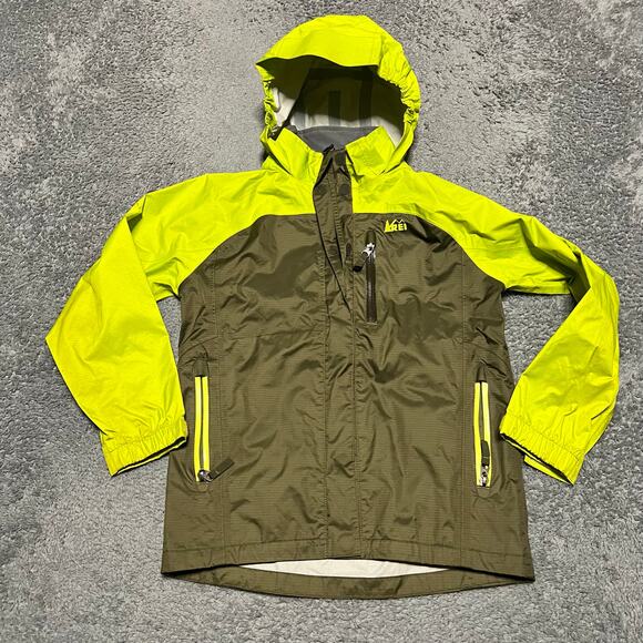 REI Other - REI Jacket Kids Youth Small 8 Green Rain Hooded Coat Nylon